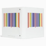 Double Rainbow Barcode 3 Ring Binders