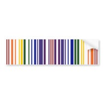 Double Rainbow Barcode bumper stickers