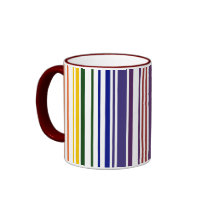 Double Rainbow Barcode mugs