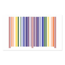 Double Rainbow Barcode stickers
