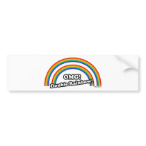 Double Rainbow Bumper Stickers