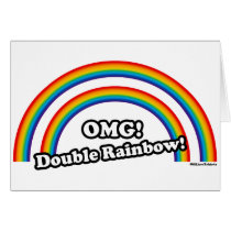 Double Rainbow Greeting Cards