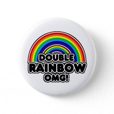 Double Rainbow OMG so intense Pinback Button
