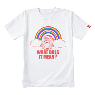 Double Rainbow Santa Claus Zazzle HEART T-Shirt