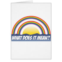 Double Rainbow What Does It Mean? Greeting Cards