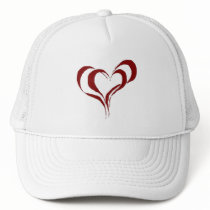 Double Red Hearts hats