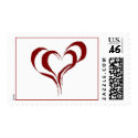 Double Red Hearts postage by kokobaby Double Red Hearts postage