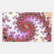 Double Red Spiral Fractal Design Sticker