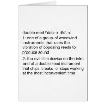 Double Reed Definition Card