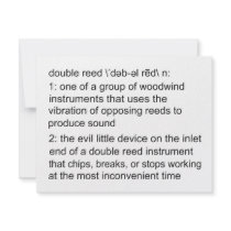 Double Reed Definition Personalized Invites