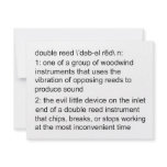 Double Reed Definition Personalized Invites