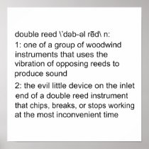 Double Reed Definition Poster