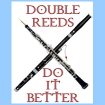 marching band t-shirt: Double Reeds Do It Better
