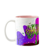 Double Retro Tree Mug by wiferichie2 Double Retro Tree Mug