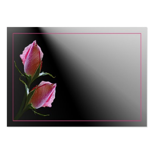 Double Rose Black Profile Card Business Card Templates (front side)