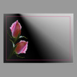 Double Rose Black Profile Card business cards