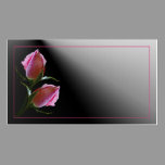 Double Rose on Black Business Card business cards