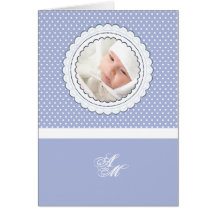 Double Scalloped Frame Personalized Photo Notecard