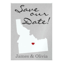 Double Side Save the Date with ID State invitations