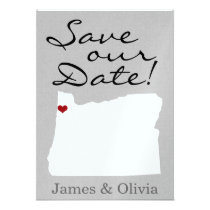 Double Side Save the Date with OR State invitations