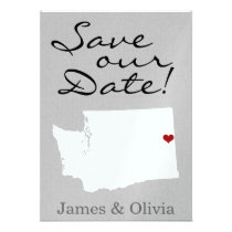 Double Side Save the Date with WA State invitations