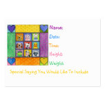 Double-sided Birth Announcement Business Cards