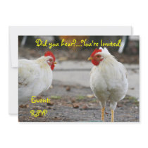 Double Sided Invitation, Rooster