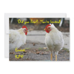 Double Sided Invitation, Rooster