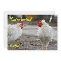 Double Sided Invitation, Rooster