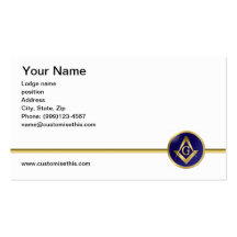 Double sided Masonic business card