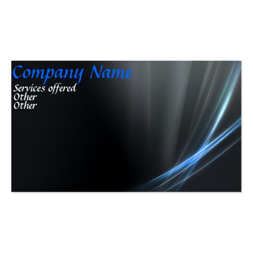 Double Sides blue business card (front side)