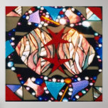 Double Star Abstract Poster