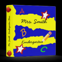 Double Star Blue and Yellow School Binder binders