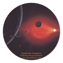 Double Star Civilization, Double Star Civilizat... stickers by orionworks Double Star Civilization, Double Star Civilizat... stickers
