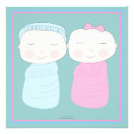 Double the Joy!  Twin Boy Girl Shower Invitation