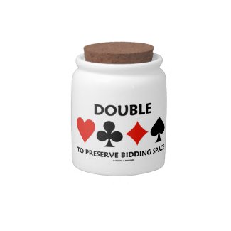 Double To Preserve Bidding Space (Card Suits) Candy Jar