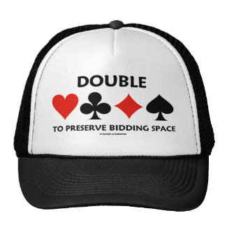 Double To Preserve Bidding Space (Card Suits) Trucker Hat