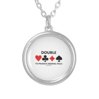 Double To Preserve Bidding Space (Card Suits) Necklaces