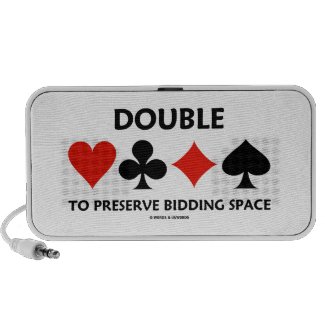Double To Preserve Bidding Space (Card Suits) iPhone Speakers