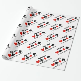 Double To Preserve Bidding Space (Card Suits) Wrapping Paper