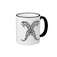 Double Tribal Dragons Mugs