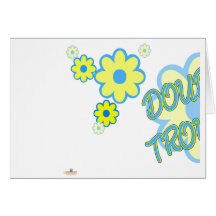 Double Trouble Blue Yellow Flowers Part 1 Card