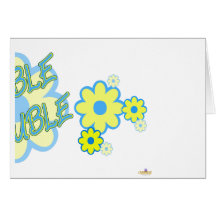 Double Trouble Blue Yellow Flowers Part 2 Card