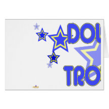 Double Trouble Blue Yellow Stars Part 1 Greeting Card
