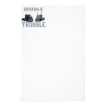 Double Trouble Customized Stationery