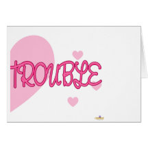 Double Trouble Pink Lt Hearts Part 2 Greeting Cards