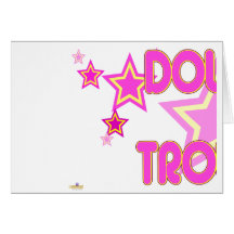 Double Trouble Pink Yellow Stars Part 1 Greeting Card