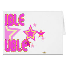 Double Trouble Pink Yellow Stars Part 2 Card