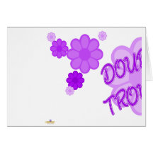 Double Trouble Purple Flowers Part 1 Greeting Cards