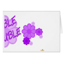 Double Trouble Purple Flowers Part 2 Greeting Card